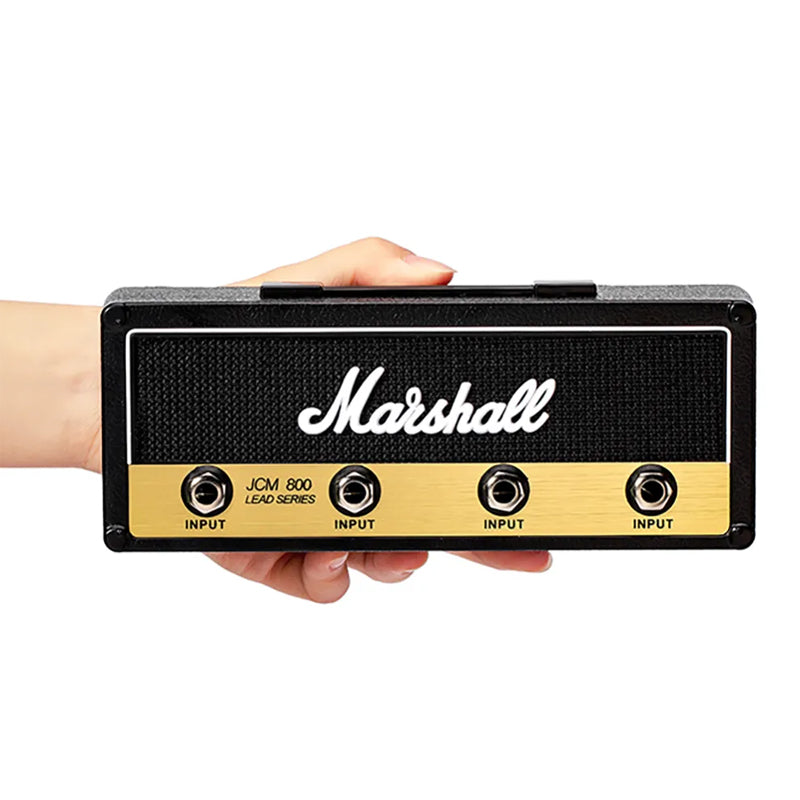 4 Slots Retro Theme Guitar Amplifier Plug Wall Mounted Key Holder Set