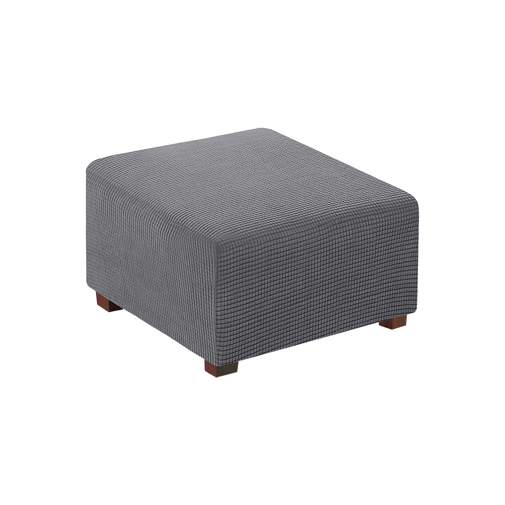 COMFEYA Square Ottoman Cover Premium Furniture Protector with Elastic Bottom