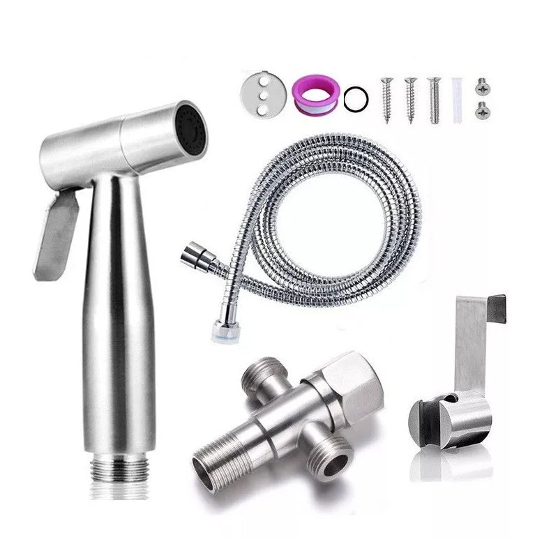 Stainless Steel Handheld Douche Bidet Toilet Sprayer Bathroom Accessory