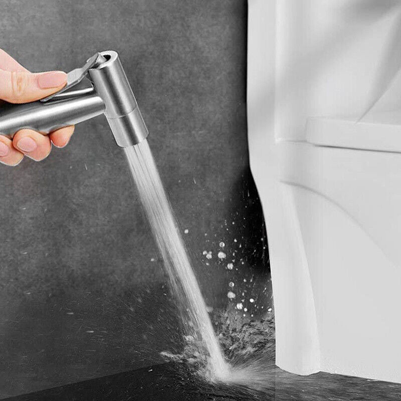 Stainless Steel Handheld Douche Bidet Toilet Sprayer Bathroom Accessory
