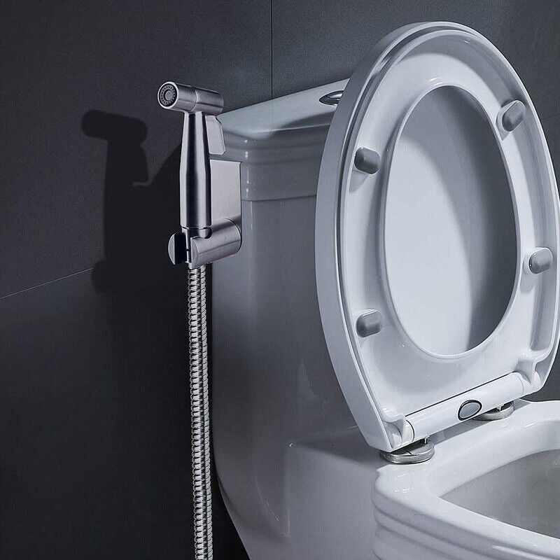 Stainless Steel Handheld Douche Bidet Toilet Sprayer Bathroom Accessory