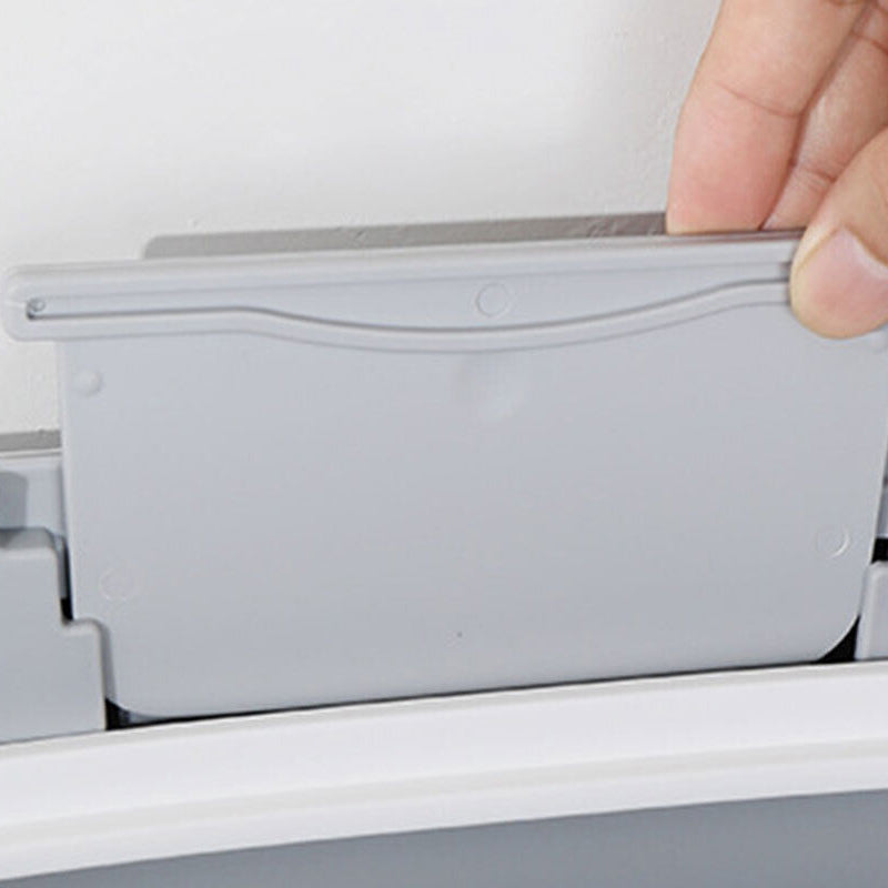 9L Waste Rubbish Trash Bin Bench Top Side Cabinet Door Hanging Slide Lid