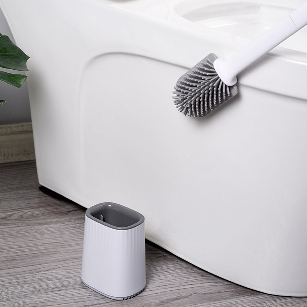 CLEANFOK Toilet Brush with Ventilated Holder - Odor-Free, Durable, and Hygienic
