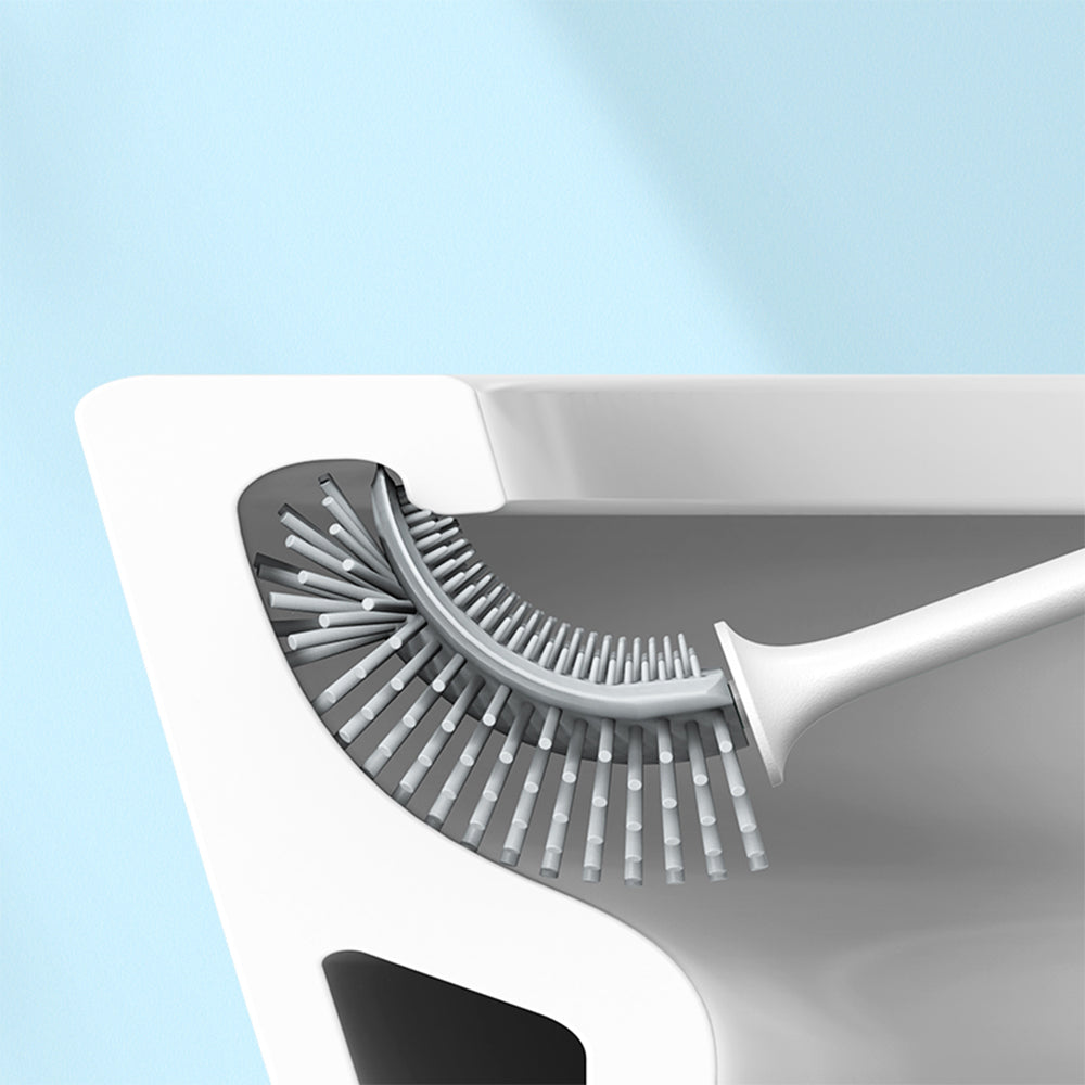 CLEANFOK Toilet Brush with Ventilated Holder - Odor-Free, Durable, and Hygienic