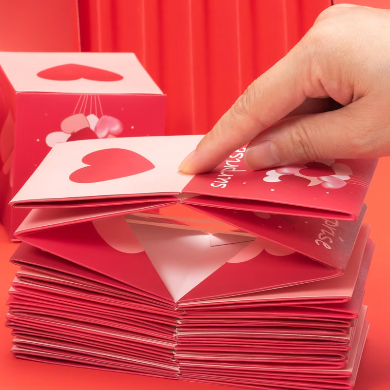 10 Jumps DIY Folding Paper Box Surprise Explosion Greeting Gift Box
