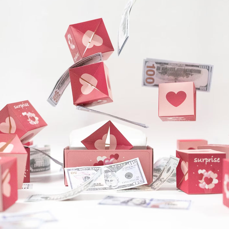 10 Jumps DIY Folding Paper Box Surprise Explosion Greeting Gift Box