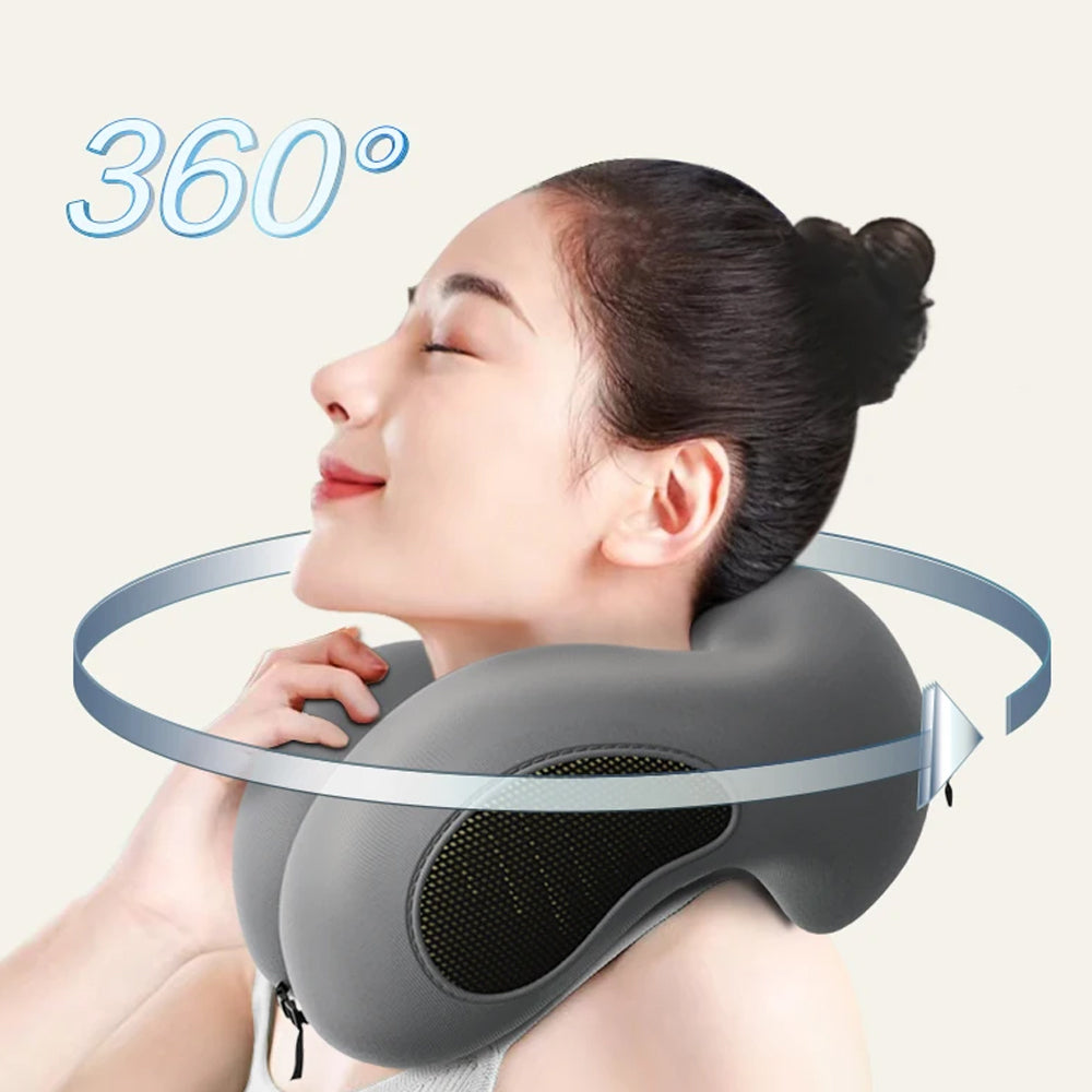U Shaped Memory Foam Neck Pillow Soft Travel and Massage Sponge  Pillow