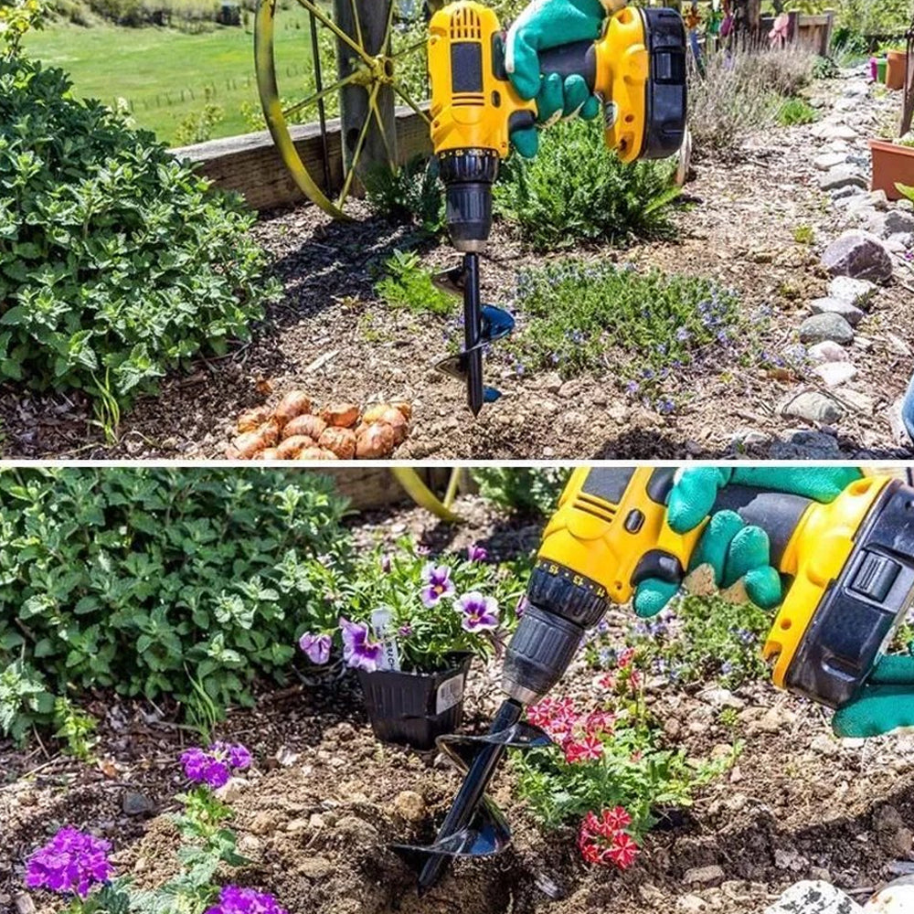Planter Garden Auger Spiral Drill Planting Hole Soil Digger
