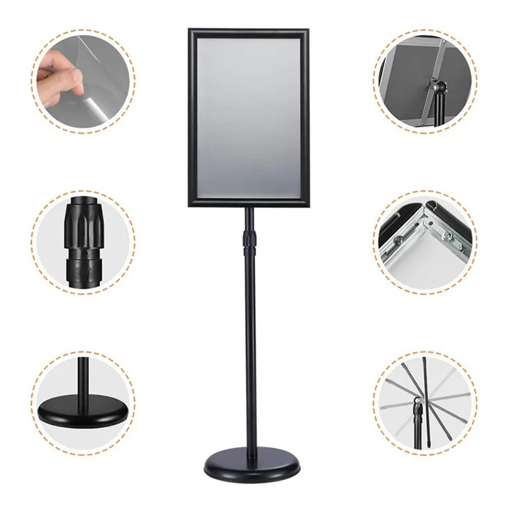 A4 Floor Poster Stand Sign Holder Business Menu Display
