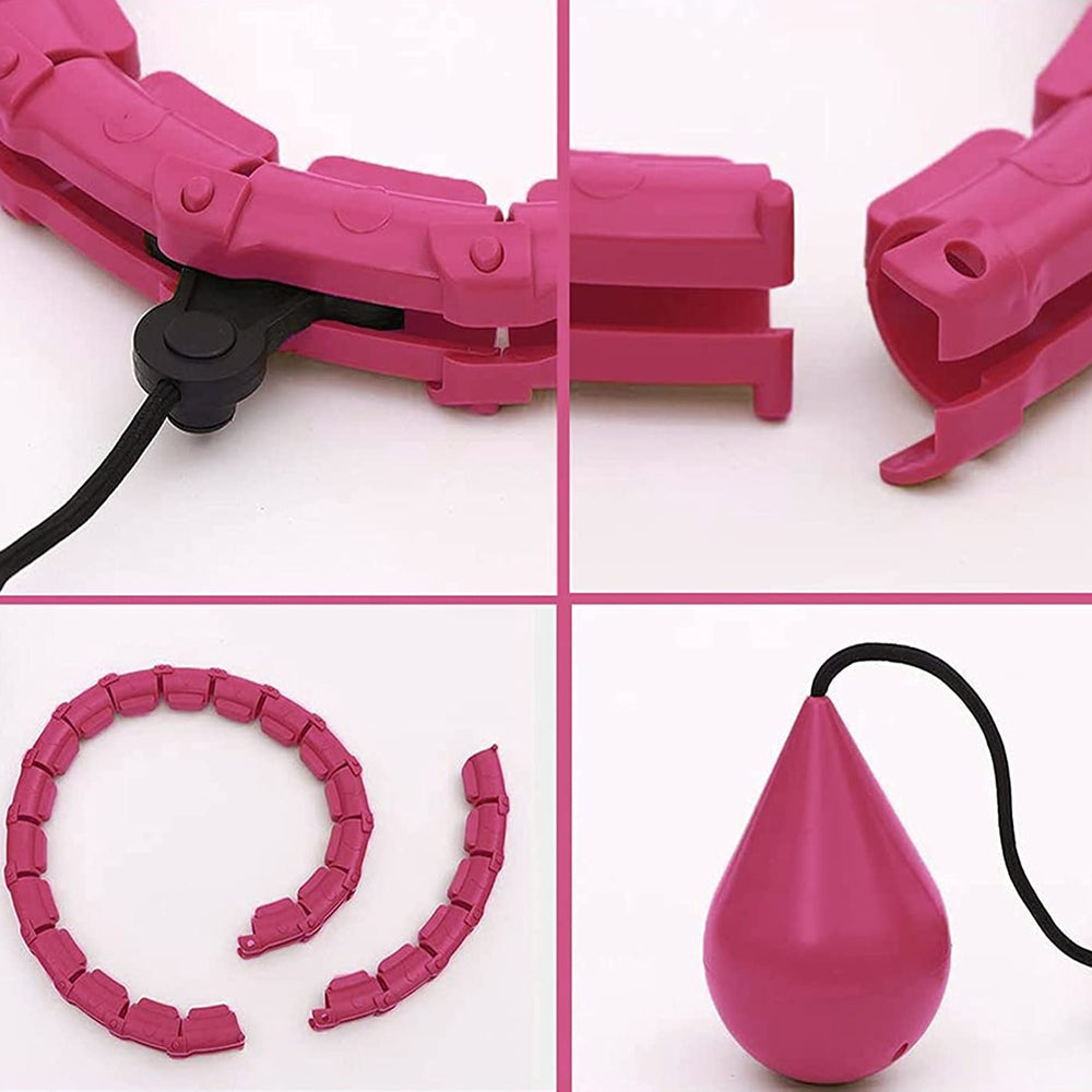 24 Knots Fitness Smart Hula Hoop Detachable Weighted Hoops