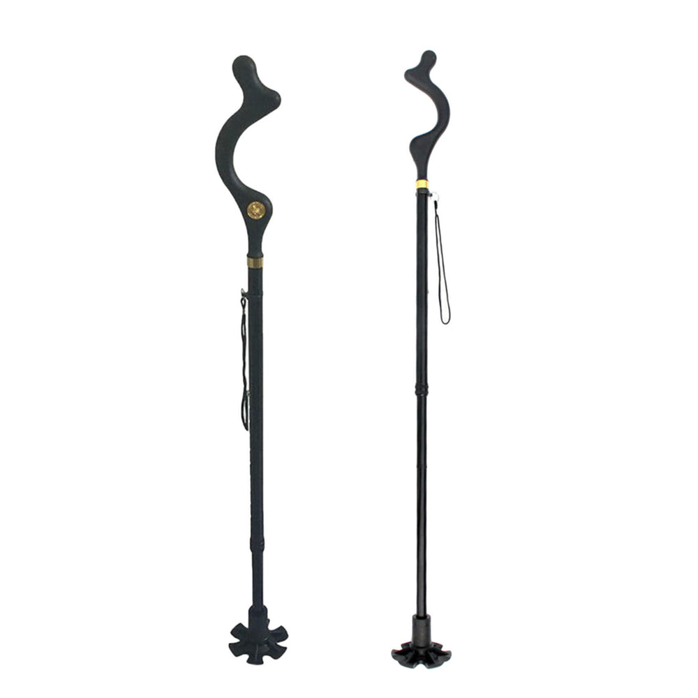 4 Head Pivoting Adjustable Anti-Slip Safety Walking Stick Cane