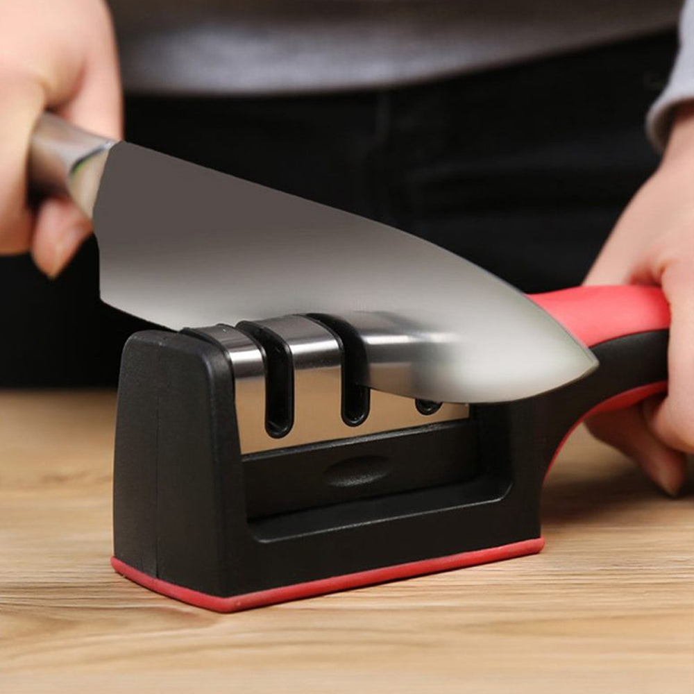 3 Levels Multipurpose Manual Kitchen Knife Sharpening Tool