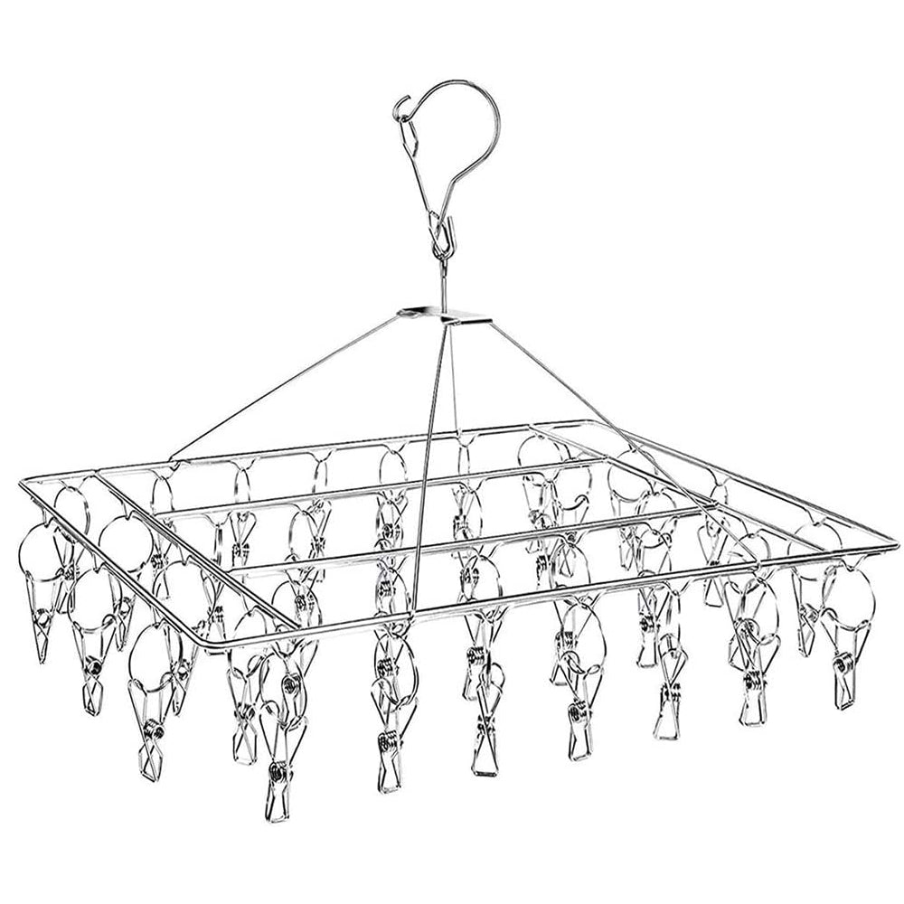 60 Pegs Stainless Steel Sock Underwear Hanging Drying Rack