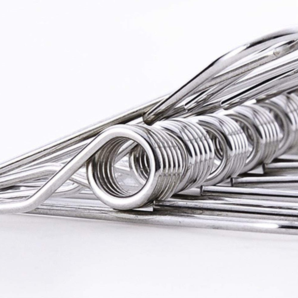 60pcs Stainless Steel Clothes Pegs Windproof Sealing Clamp