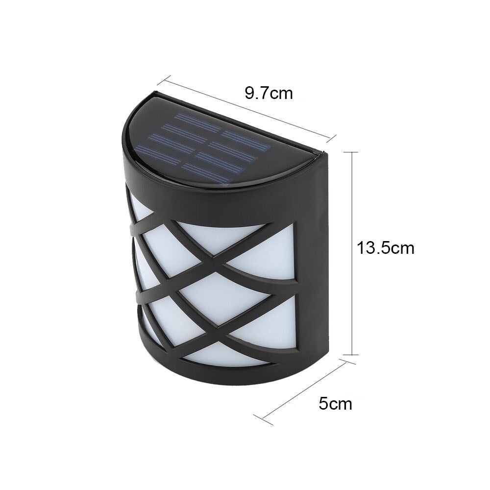 6 LED Outdoor Solar Wall Lights Garden Step Bright Light