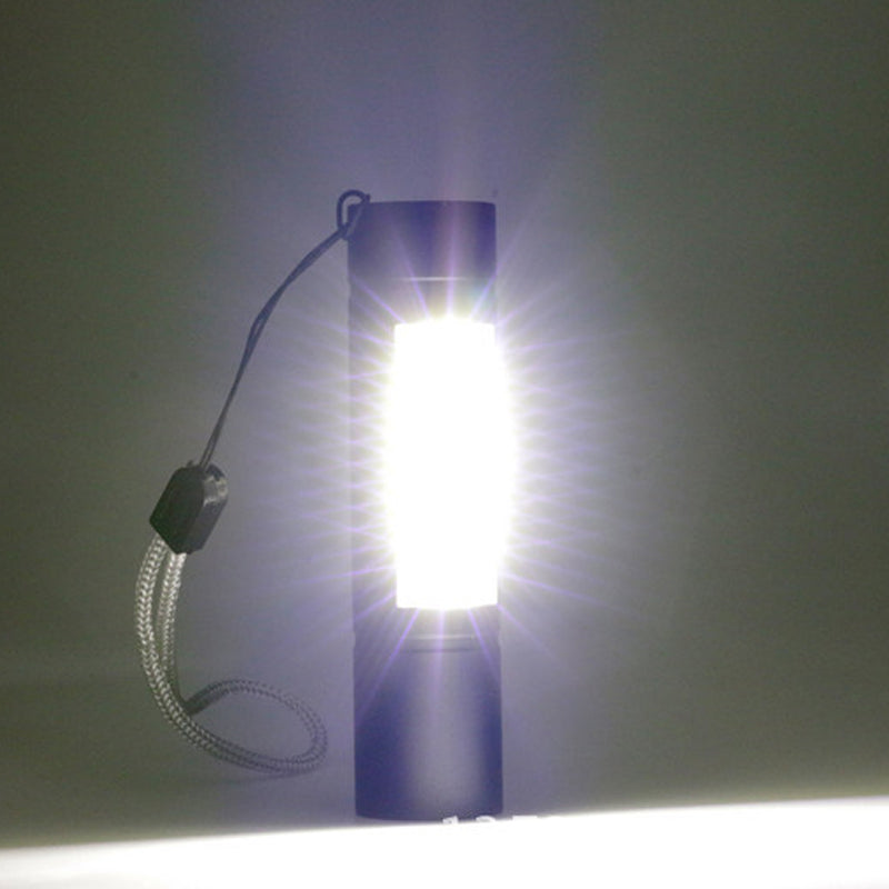 Super Bright Camping Torch Lamp COB Mini LED Flashlight USB Charging