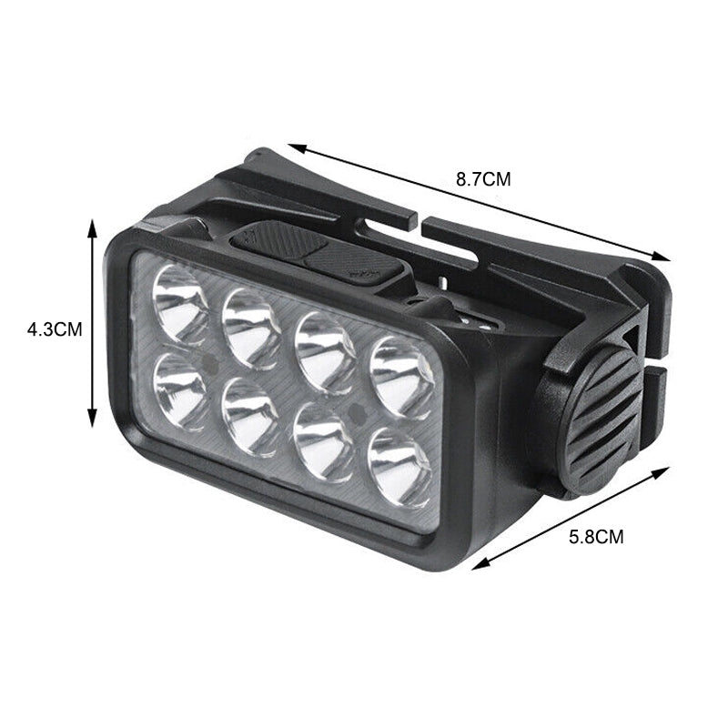 LED Motion Sensor Head Torch Waterproof Headlamp USB Rechargeable