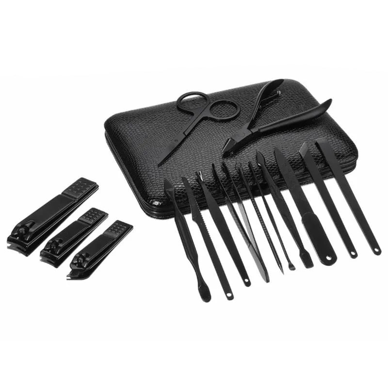 18pcs Nail Clippers Manicure Set Tools Pedicure Trimming Grooming Tool Kit