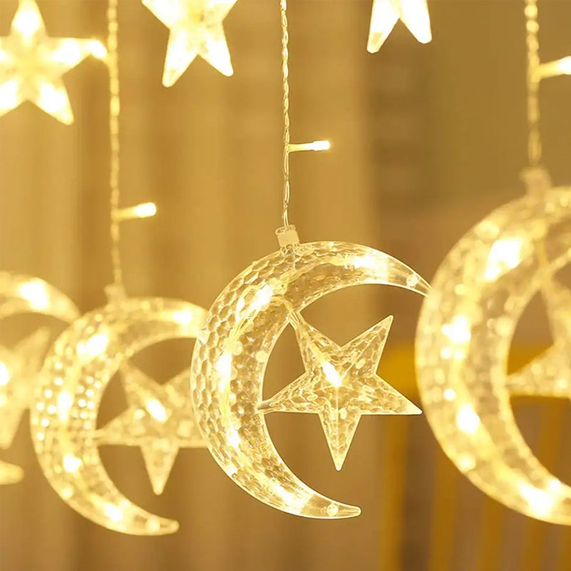 3.5m LED Curtain String Light Star & Moon Home Decorative Fairy Lamp
