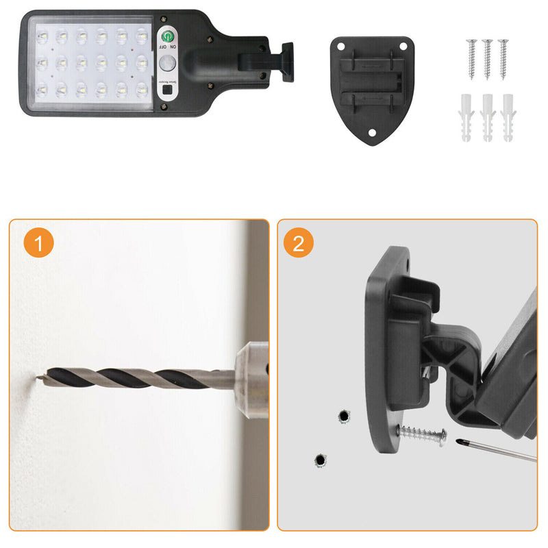 2 Pcs LED Motion Sensor Security Flood Light- Solar Powered