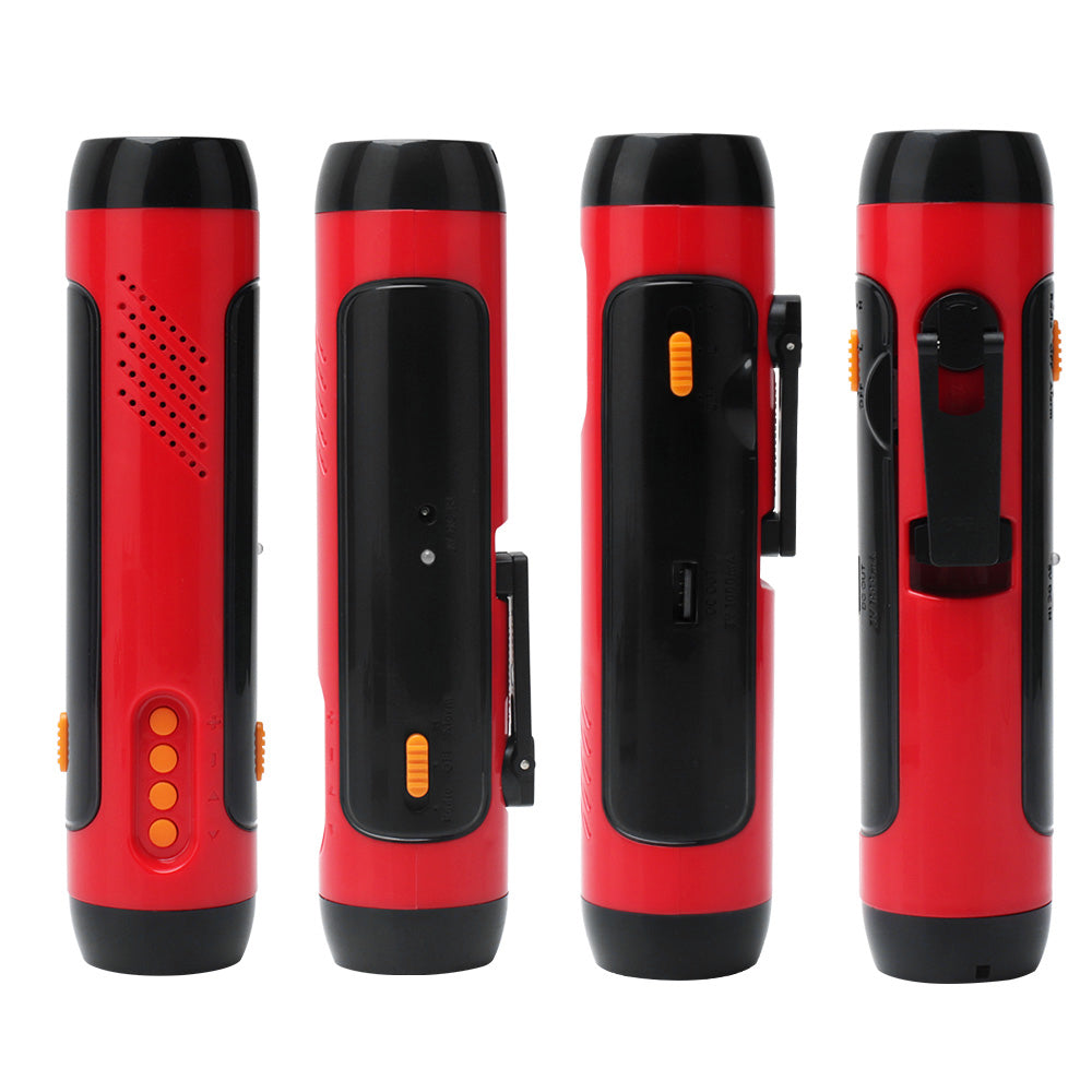 Hand Crank Solar FM Radio Flashlight and Emergency Charger