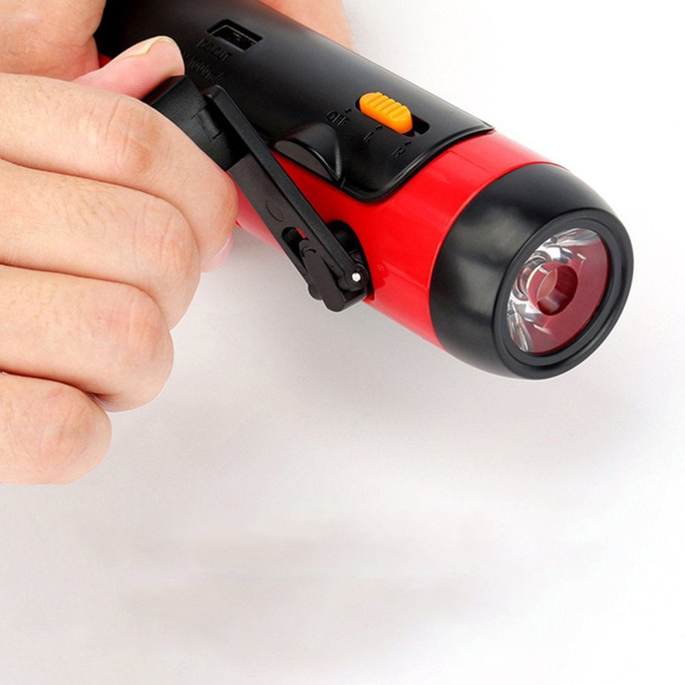 Hand Crank Solar FM Radio Flashlight and Emergency Charger