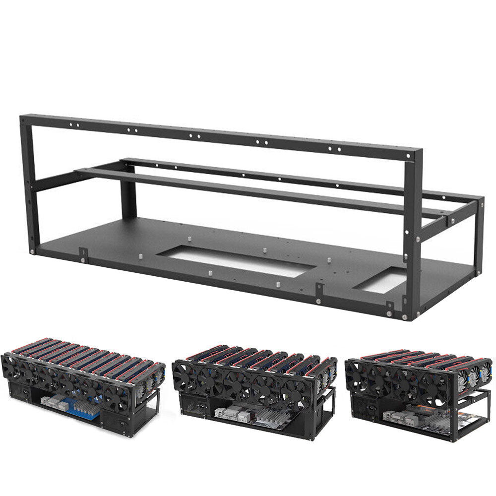 6/8/12 GPU Mining Rig Open Air Steel Miner Rig Case Parts Frame Crypto Coin Rack