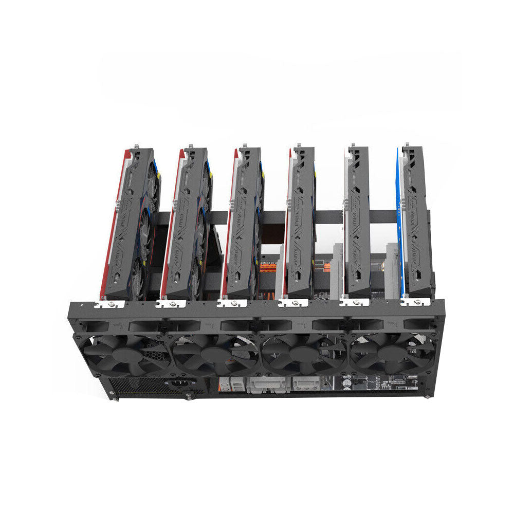 6/8/12 GPU Mining Rig Open Air Steel Miner Rig Case Parts Frame Crypto Coin Rack