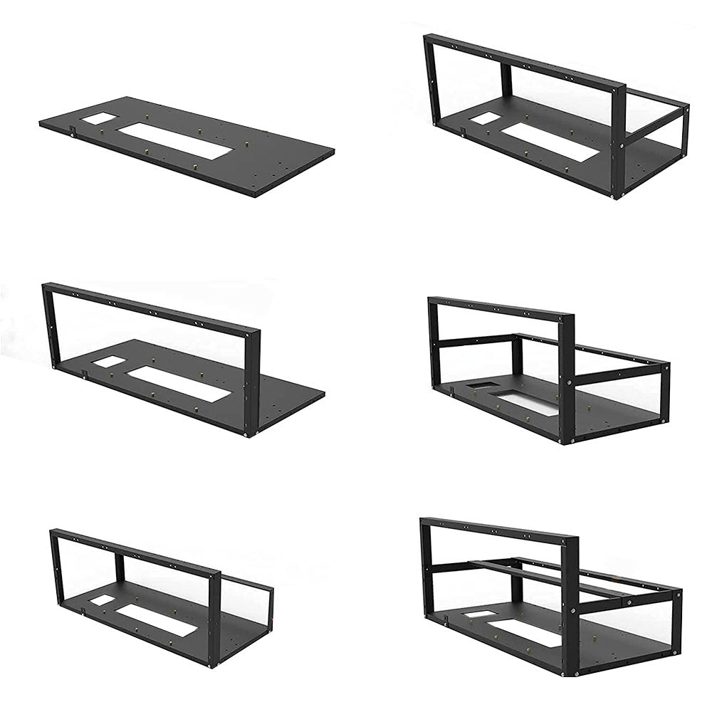 6/8/12 GPU Mining Rig Open Air Steel Miner Rig Case Parts Frame Crypto Coin Rack