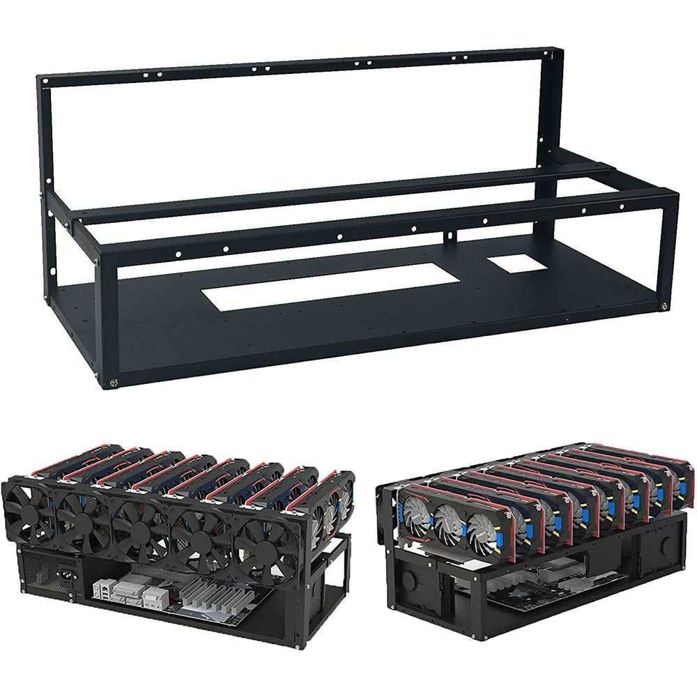 6/8/12 GPU Mining Rig Open Air Steel Miner Rig Case Parts Frame Crypto Coin Rack