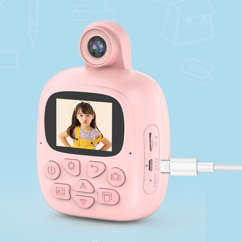 Kids Instant Thermal Print Digital Camera and Video Recorder with 2 Inch HD and 1080P Screen