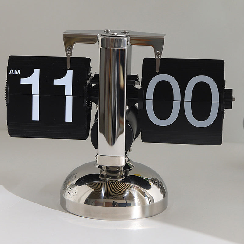 Automatic Page Turner Mechanical Desktop Vintage Clock- Battery Powered