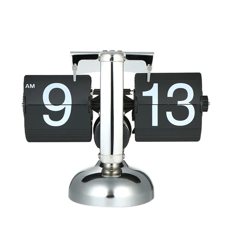 Automatic Page Turner Mechanical Desktop Vintage Clock- Battery Powered