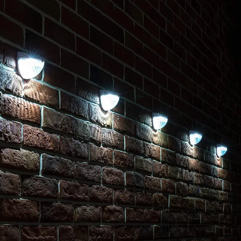 4 Pcs Waterproof Solar LED Wall Light for Garden and Outdoor- Solar Powered