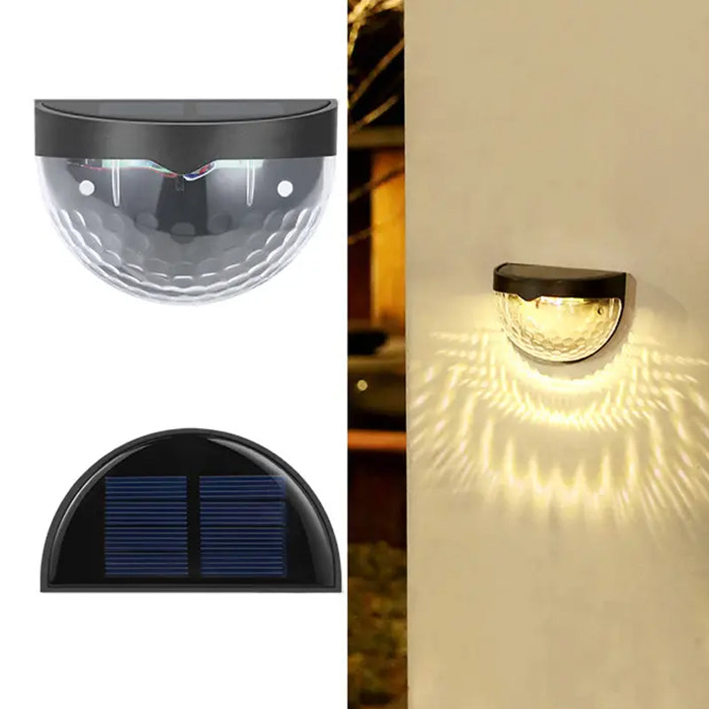 4 Pcs Waterproof Solar LED Wall Light for Garden and Outdoor- Solar Powered