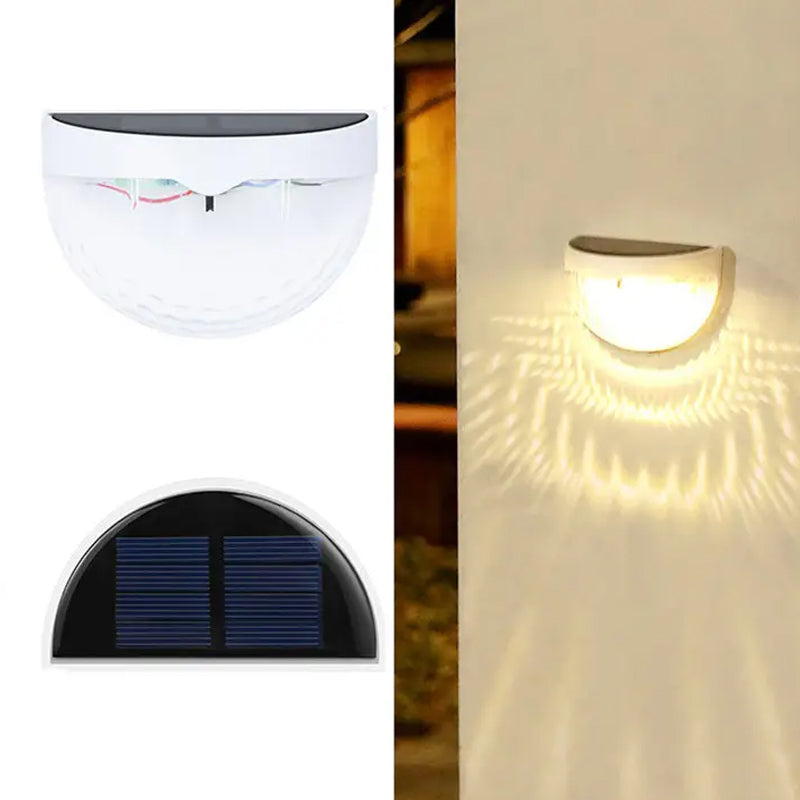 4 Pcs Waterproof Solar LED Wall Light for Garden and Outdoor- Solar Powered
