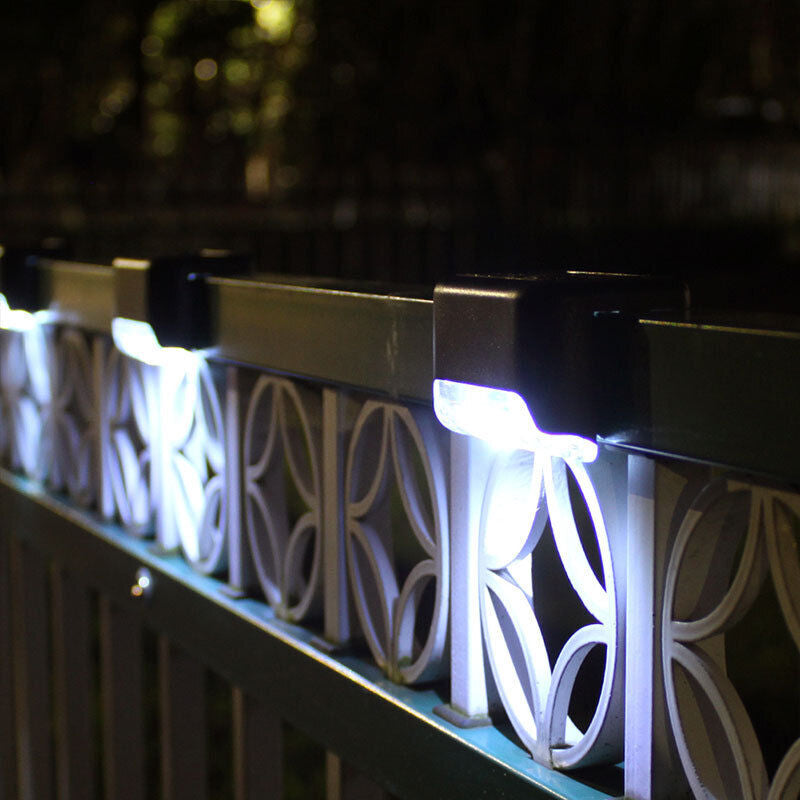 4 Pcs Waterproof Solar Deck and Outdoor Path LED Light- Solar Powered