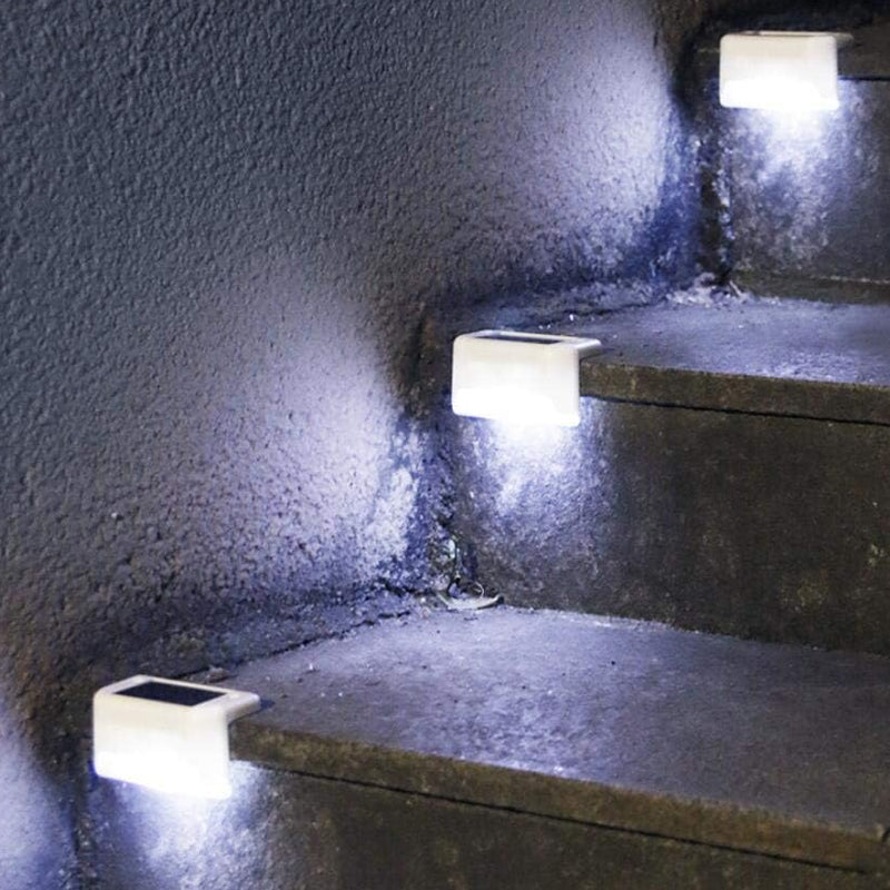 4 Pcs Waterproof Solar Deck and Outdoor Path LED Light- Solar Powered