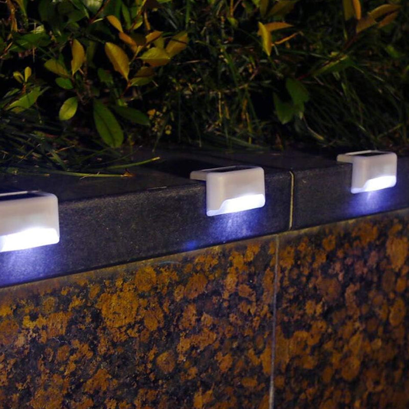 4 Pcs Waterproof Solar Deck and Outdoor Path LED Light- Solar Powered