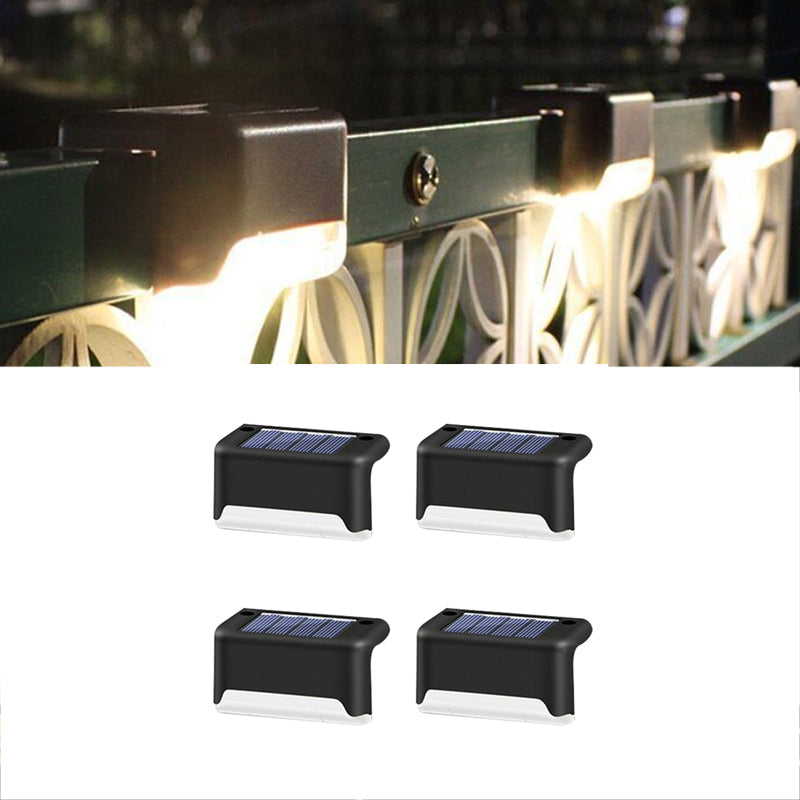 4 Pcs Waterproof Solar Deck and Outdoor Path LED Light- Solar Powered