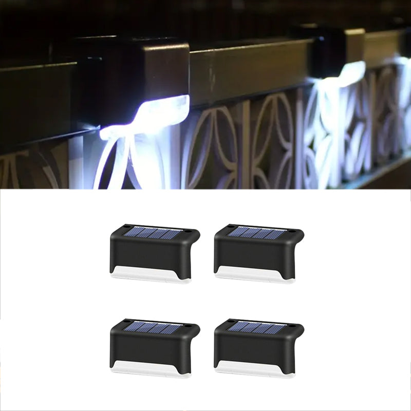4 Pcs Waterproof Solar Deck and Outdoor Path LED Light- Solar Powered