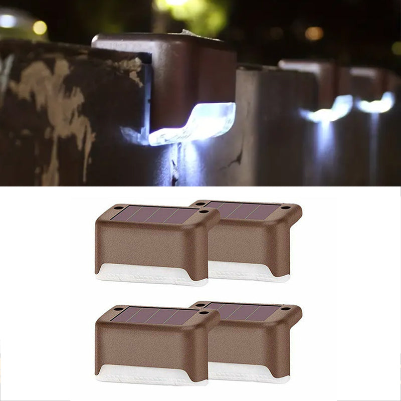 4 Pcs Waterproof Solar Deck and Outdoor Path LED Light- Solar Powered