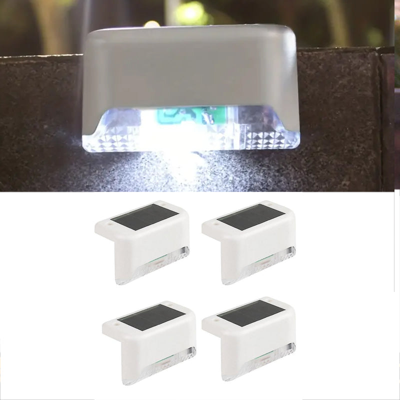 4 Pcs Waterproof Solar Deck and Outdoor Path LED Light- Solar Powered