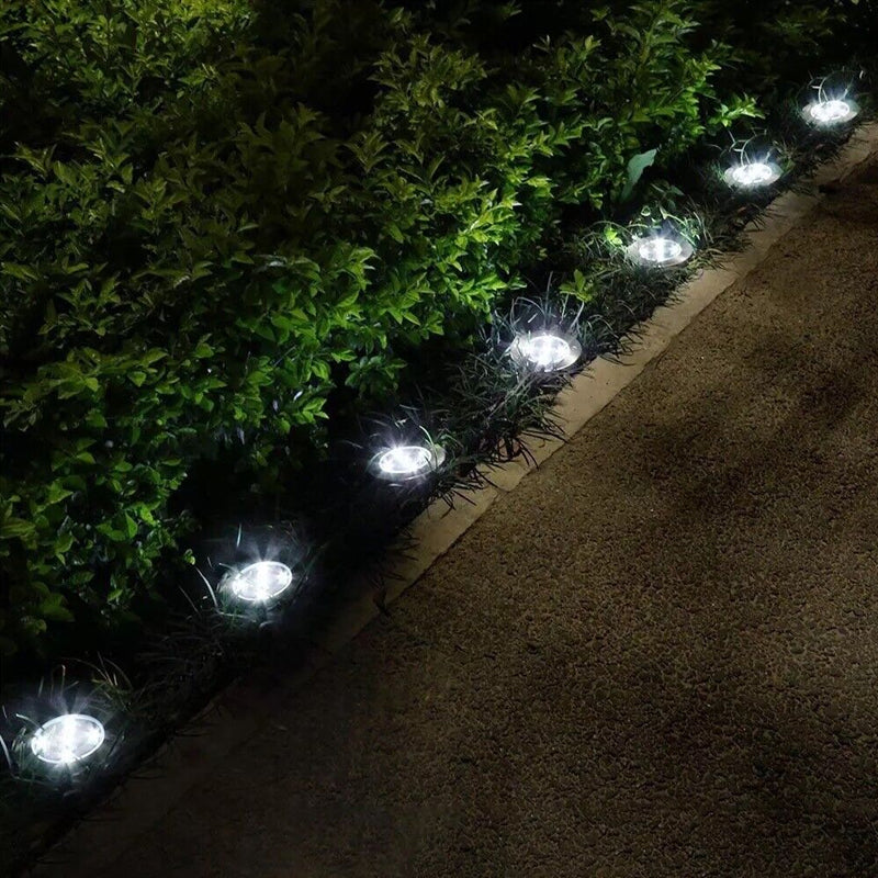 4 Pcs Solar Powered LED Light for Outdoor Garden Inground Recessed