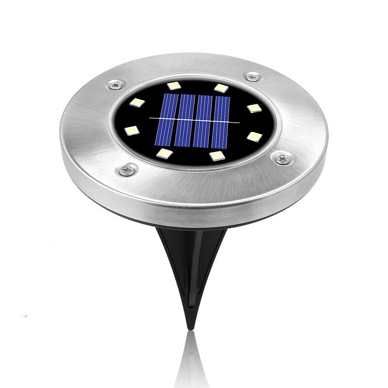 4 Pcs Solar Powered LED Light for Outdoor Garden Inground Recessed