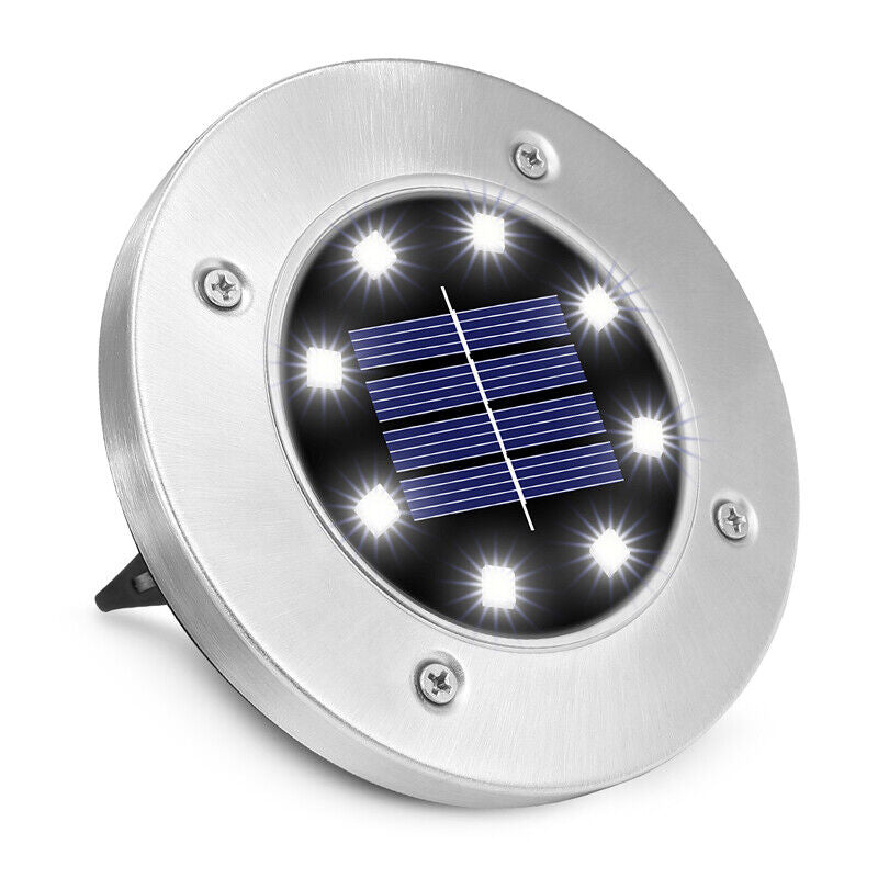 4 Pcs Solar Powered LED Light for Outdoor Garden Inground Recessed