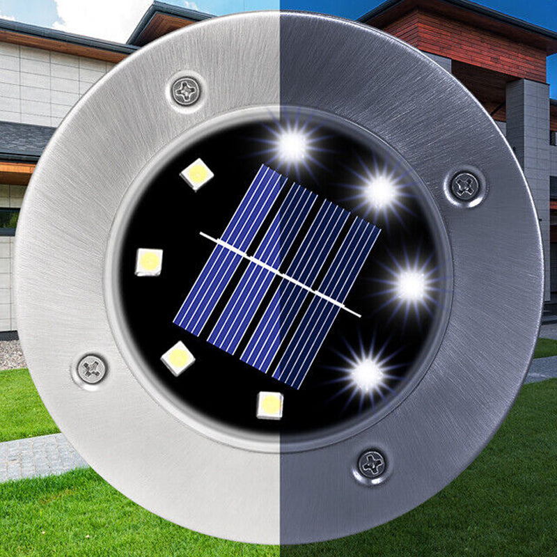 4 Pcs Solar Powered LED Light for Outdoor Garden Inground Recessed