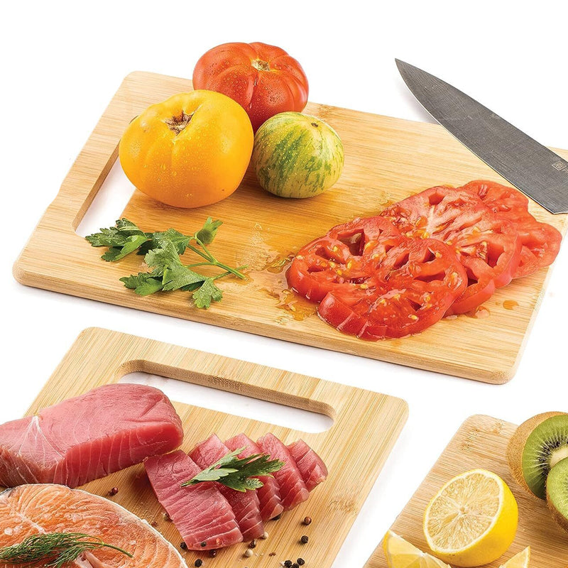 Premium Bamboo Cutting, Chopping Board and Serving Plate - 3 sizes