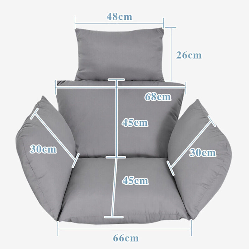 Hanging Egg Chair Soft Cotton Replacement Cushion for Swing Wicker Chair