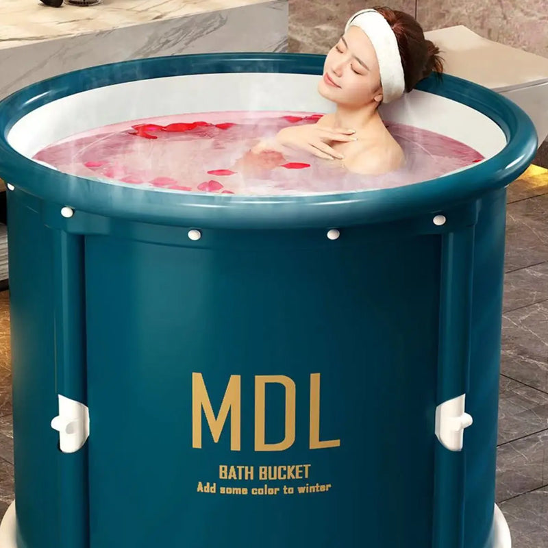 One-Click Collapsible Portable Bucket Type Water Bathtub